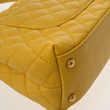 CHANEL シャネル マトラッセ トップハンドル 29 2WAY イエロー A92991 レディース キャビアスキン ハンドバッグ ABランク 中古 銀蔵