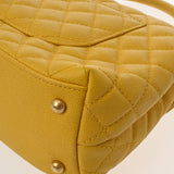 CHANEL シャネル マトラッセ トップハンドル 29 2WAY イエロー A92991 レディース キャビアスキン ハンドバッグ ABランク 中古 銀蔵