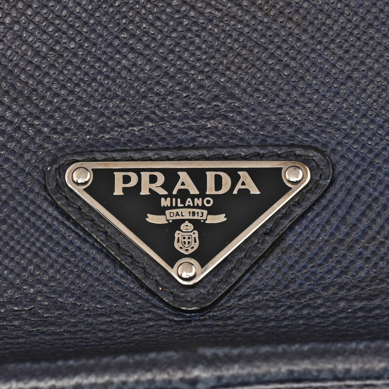 PRADA プラダ 2WAY トートバッグ ネイビー レディース サフィアーノレザー ハンドバッグ Bランク 中古 銀蔵