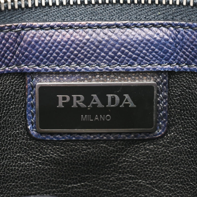 PRADA プラダ 2WAY トートバッグ ネイビー レディース サフィアーノレザー ハンドバッグ Bランク 中古 銀蔵