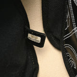 CHANEL シャネル ロゴ カメリア 黒/白 レディース レザー ショルダーバッグ Aランク 中古 銀蔵