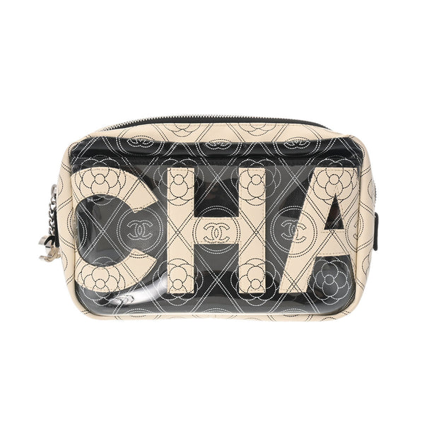 CHANEL シャネル ロゴ カメリア 黒/白 - レディース レザー ショルダーバッグ Aランク 中古 銀蔵