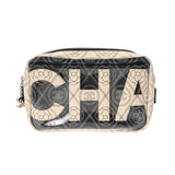 CHANEL シャネル ロゴ カメリア 黒/白 レディース レザー ショルダーバッグ Aランク 中古 銀蔵
