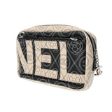 CHANEL シャネル ロゴ カメリア 黒/白 レディース レザー ショルダーバッグ Aランク 中古 銀蔵