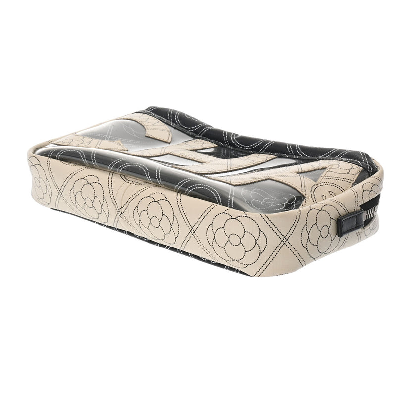 CHANEL シャネル ロゴ カメリア 黒/白 レディース レザー ショルダーバッグ Aランク 中古 銀蔵