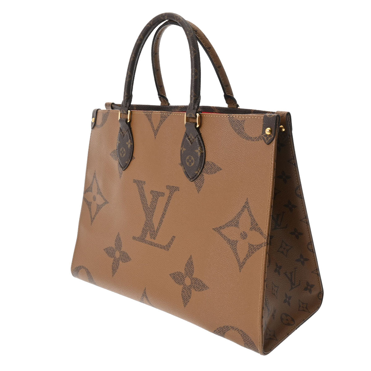 LOUIS VUITTON ルイヴィトン モノグラムジャイアント オンザゴー MM 2WAYトート ブラウン M45321 レディース  モノグラムリバースキャンバス ハンドバッグ Aランク 中古 - 【海外正規品】激安通販