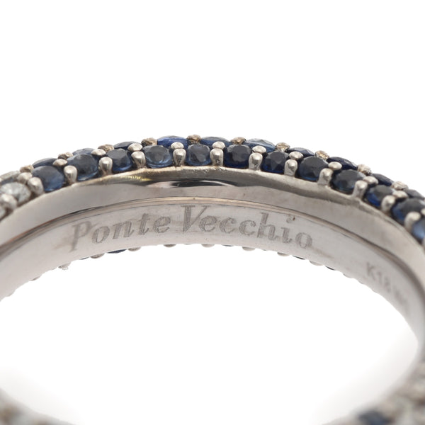 Ponte Vecchio ポンテヴェキオ エテルノ #12.5 サファイア1.92ct ダイヤ1.51ct 12.5号 レディース K18ホワイトゴールド リング・指輪 Aランク 中古 銀蔵