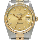 ROLEX ロレックス デイトジャスト 10Pダイヤ 16233G メンズ 腕時計 自動巻き Aランク 中古 銀蔵