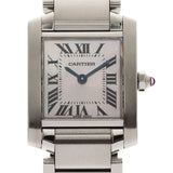 CARTIER カルティエ タンクフランセーズ SM W51028Q3 レディース SS 腕時計 クオーツ ピンクシェル文字盤 Aランク 中古 銀蔵