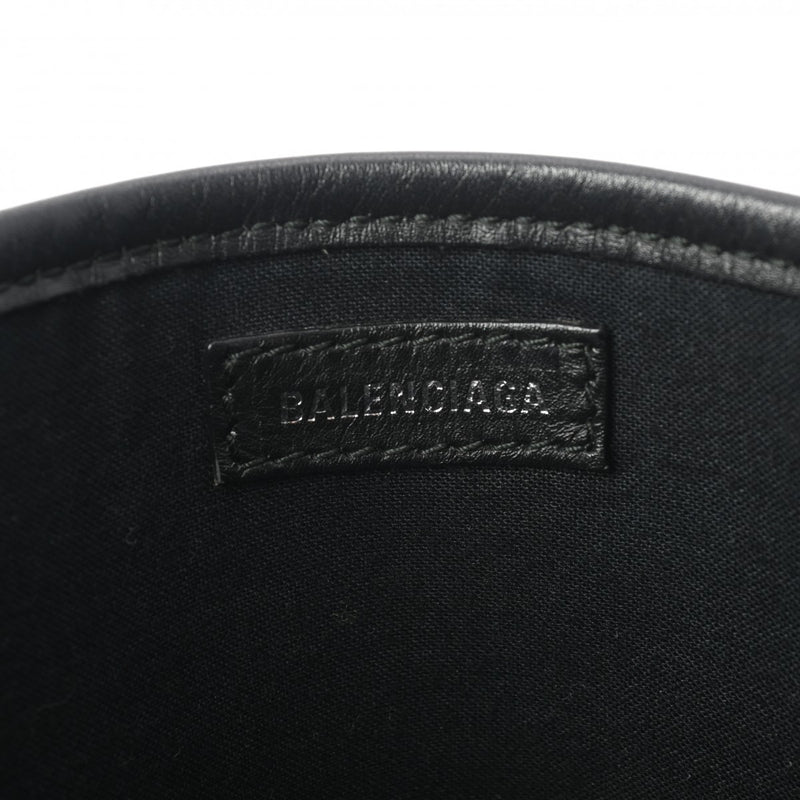 BALENCIAGA バレンシアガ ネイビーカバス S 黒 339933 レディース キャンバス/レザー ハンドバッグ Bランク 中古 銀蔵