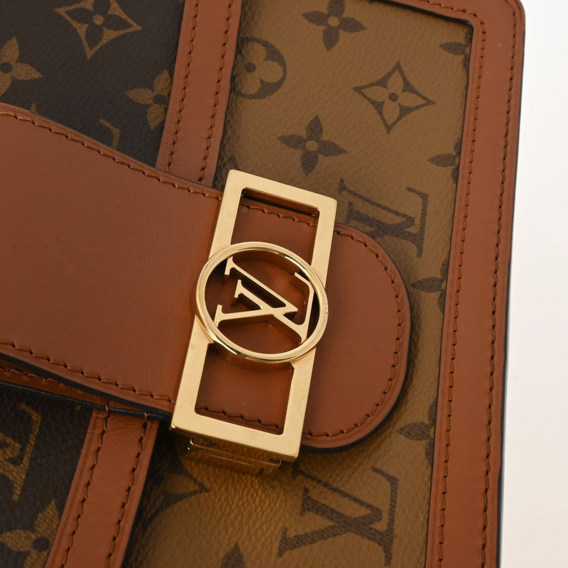 LOUIS VUITTON ルイヴィトン モノグラムリバース ドーフィーヌ MM 2WAY ブラウン M45958 レディース モノグラムキャンバス ショルダーバッグ Aランク 中古 銀蔵