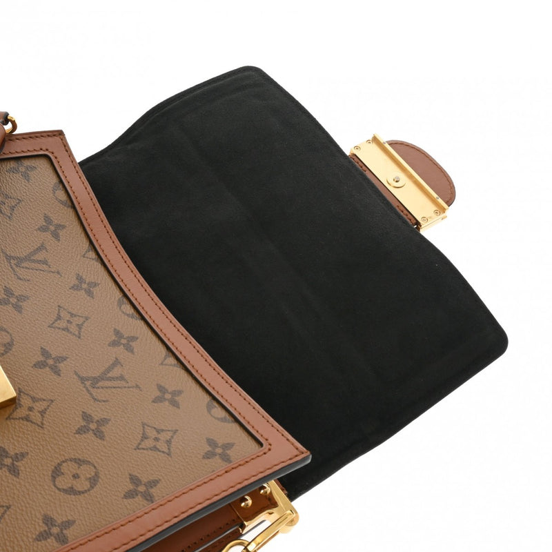 LOUIS VUITTON ルイヴィトン モノグラムリバース ドーフィーヌ MM 2WAY ブラウン M45958 レディース モノグラムキャンバス ショルダーバッグ Aランク 中古 銀蔵