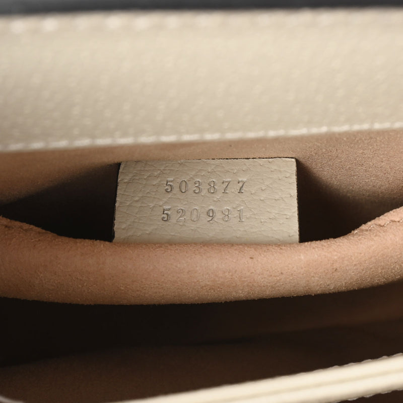 GUCCI グッチ オフィディア GGフローラ スモール 白 503877 レディース PVC レザー ショルダーバッグ Aランク 中古 銀蔵