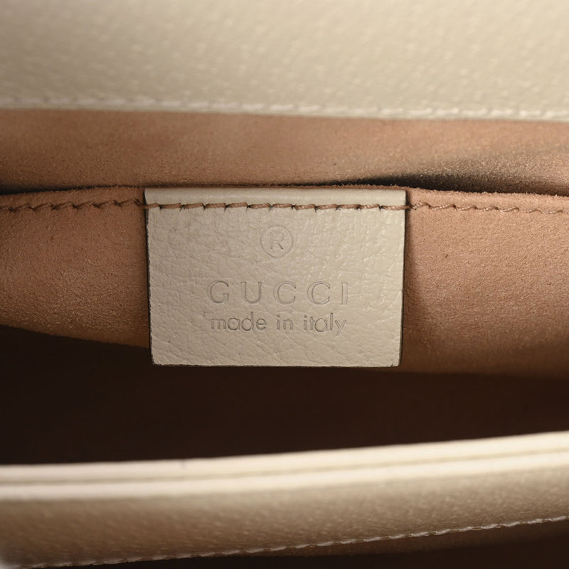 GUCCI グッチ オフィディア GGフローラ スモール 白 503877 レディース PVC レザー ショルダーバッグ Aランク 中古 銀蔵