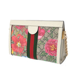 GUCCI グッチ オフィディア GGフローラ スモール 白 503877 レディース PVC レザー ショルダーバッグ Aランク 中古 銀蔵