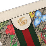 GUCCI グッチ オフィディア GGフローラ スモール 白 503877 レディース PVC レザー ショルダーバッグ Aランク 中古 銀蔵