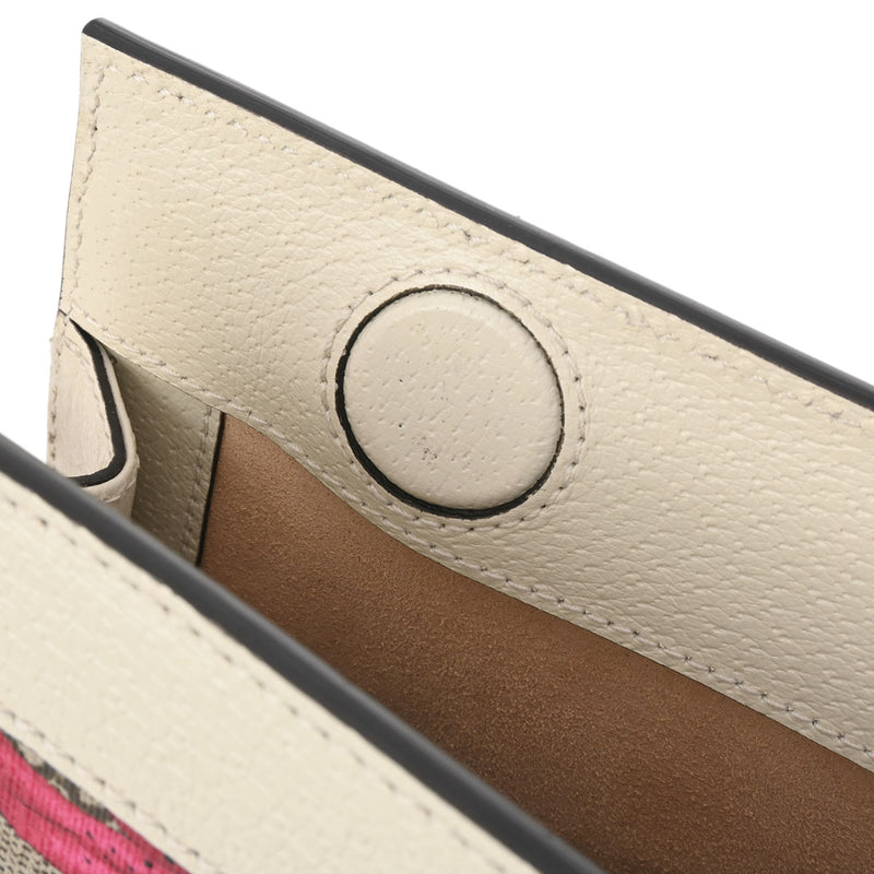 GUCCI グッチ オフィディア GGフローラ スモール 白 503877 レディース PVC レザー ショルダーバッグ Aランク 中古 銀蔵