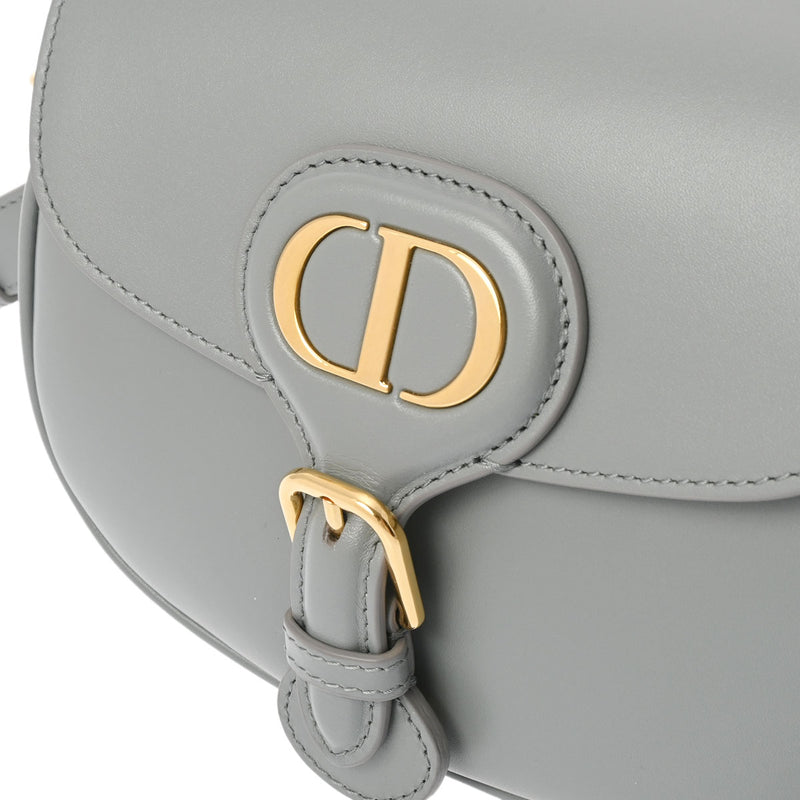 CHRISTIAN DIOR クリスチャンディオール ボビー スモールバッグ グレー ゴールド金具 M9317UMOL レディース カーフ ショルダーバッグ Aランク 中古 銀蔵
