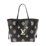 LOUIS VUITTON ルイヴィトン ワイルドアットハート ネヴァーフル MM ブラック M45818 レディース モノグラムキャンバス トートバッグ Aランク 中古 銀蔵