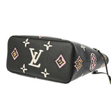 LOUIS VUITTON ルイヴィトン ワイルドアットハート ネヴァーフル MM ブラック M45818 レディース モノグラムキャンバス トートバッグ Aランク 中古 銀蔵