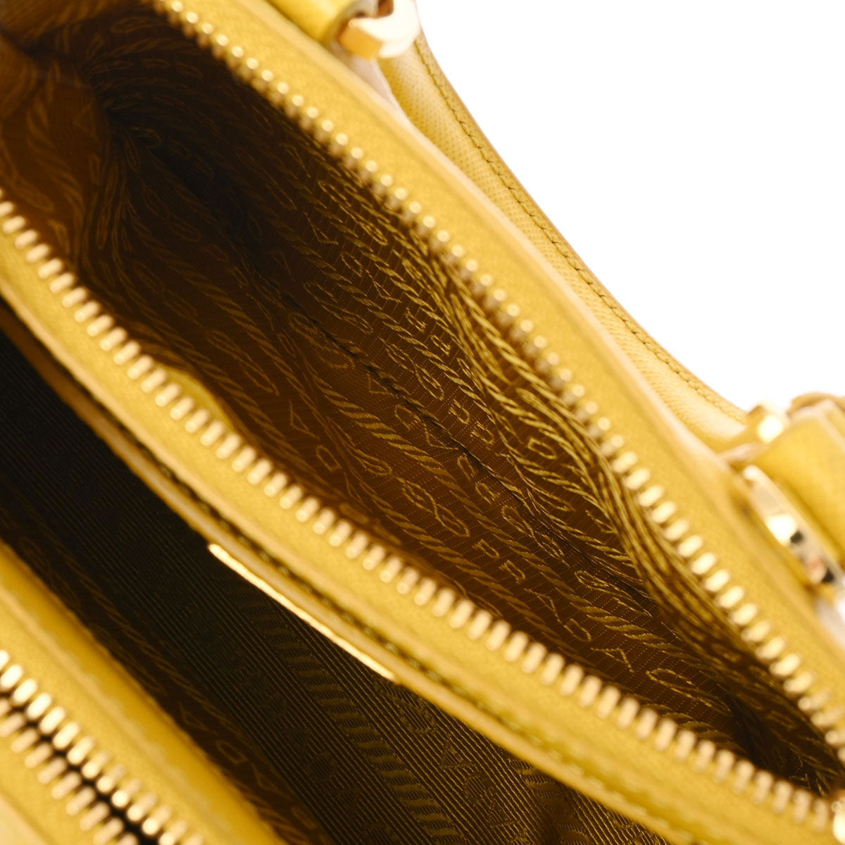 プラダガレリア ミニ イエロー ゴールド金具 レディース 2WAYバッグ