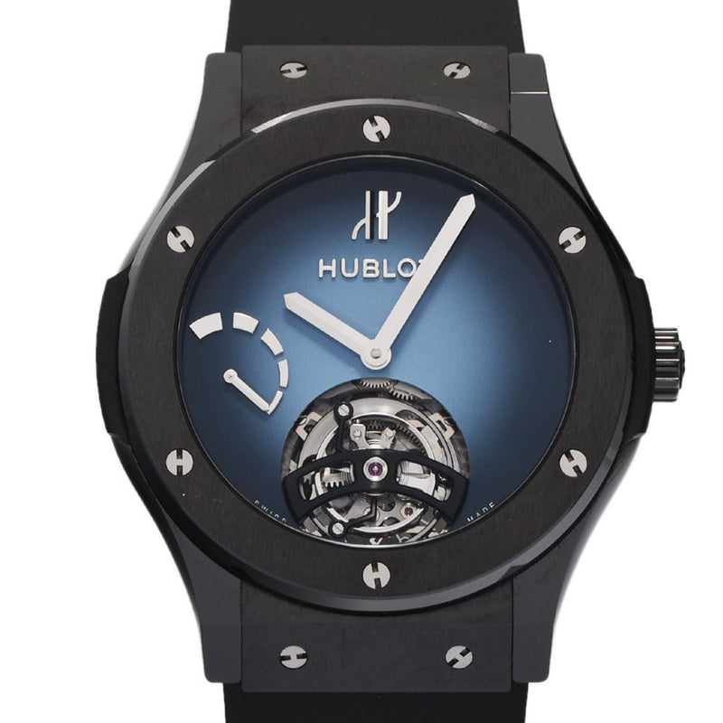 HUBLOT ウブロ クラシック フュージョン ヨシダスペシャル 505.CM.5170.RX.MYOS メンズ ブラックセラミック/ラバー 腕時計 手巻き ブルーグラデーション文字盤 Aランク 中古 銀蔵