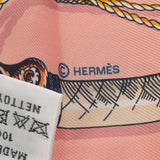 HERMES エルメス ツイリー CAVAL CADES ローズ - レディース シルク100％ スカーフ 新同 中古 銀蔵
