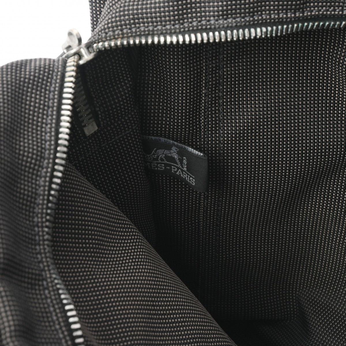 エルメスMM 旧型 14126 グレー シルバー金具 ユニセックス キャンバス