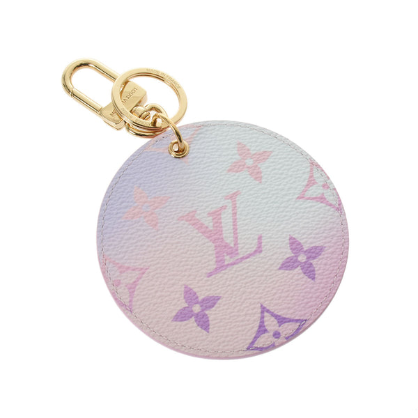 LOUIS VUITTON ルイヴィトン モノグラムジャイアント ポルトクレ イリュストレ グラデーション ピンク/紫 M00666 レディース モノグラムキャンバス キーホルダー Aランク 中古 銀蔵