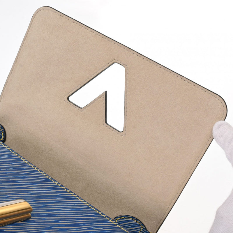 LOUIS VUITTON ルイヴィトン エピ ツイスト MM ブルー M50271 レディース エピレザー ショルダーバッグ Aランク 中古 銀蔵