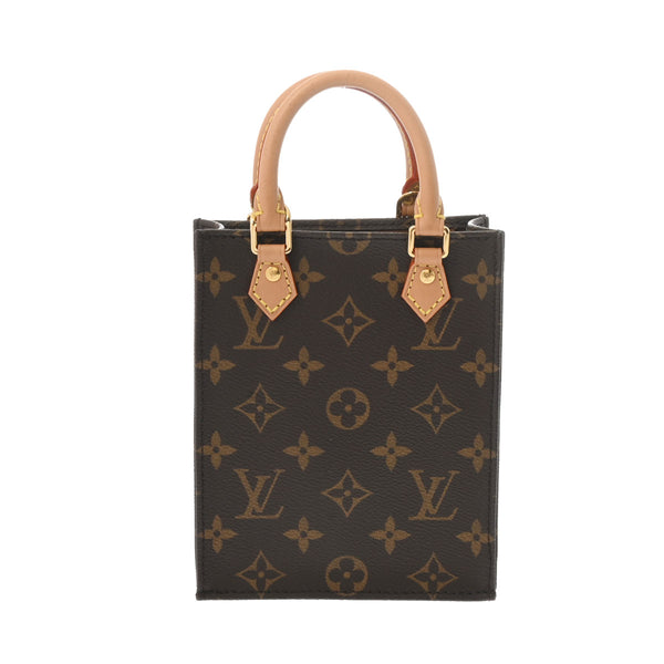 LOUIS VUITTON ルイヴィトン モノグラム プティット サックプラ 2WAY ブラウン M81295 レディース モノグラムキャンバス ハンドバッグ Aランク 中古 銀蔵