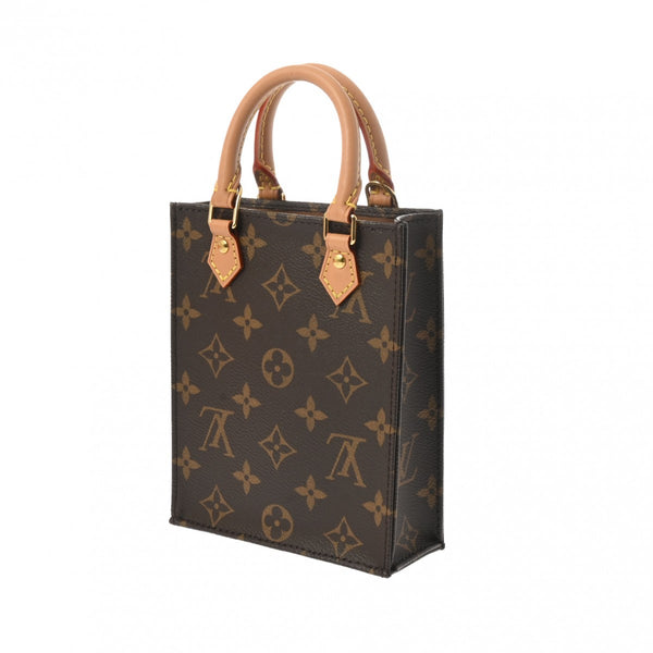 LOUIS VUITTON ルイヴィトン モノグラム プティット サックプラ 2WAY ブラウン M81295 レディース モノグラムキャンバス ハンドバッグ Aランク 中古 銀蔵