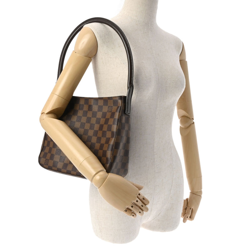 LOUIS VUITTON ルイヴィトン ダミエ ルーピング MM SPオーダー セミショルダー ブラウン N51175 レディース ダミエキャンバス ショルダーバッグ ABランク 中古 銀蔵