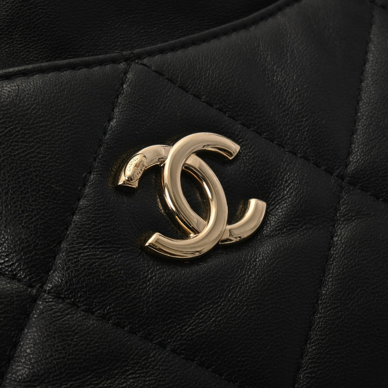 CHANEL シャネル マトラッセ 2WAY 巾着ショルダーバッグ 黒 ゴールド金具 - レディース ラムスキン ショルダーバッグ ABランク 中古 銀蔵