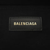 BALENCIAGA バレンシアガ ハードウェア スモールトート 白/黒 ゴールド金具 671402 レディース キャンバス レザー トートバッグ Aランク 中古 銀蔵