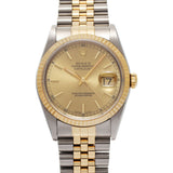 ROLEX ロレックス デイトジャスト 16233 メンズ YG/SS 腕時計 自動巻き ゴールド文字盤 Aランク 中古 銀蔵