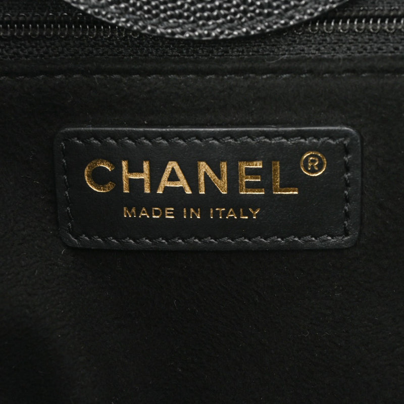 CHANEL シャネル ドーヴィル スタッズ トート チェーン 2WAY 黒 A57067 レディース キャビアスキン トートバッグ Aランク 中古 銀蔵