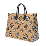 LOUIS VUITTON ルイヴィトン モノグラム ワイルドアットハート オンザゴー GM 2WAYトート アリゾナベージュ M45814 レディース モノグラムキャンバス ハンドバッグ Aランク 中古 銀蔵