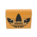 GUCCI グッチ アディダスコラボ ホースビット ショルダーウォレット イエロー/黒 702248 レディース レザー 二つ折り財布 未使用 銀蔵