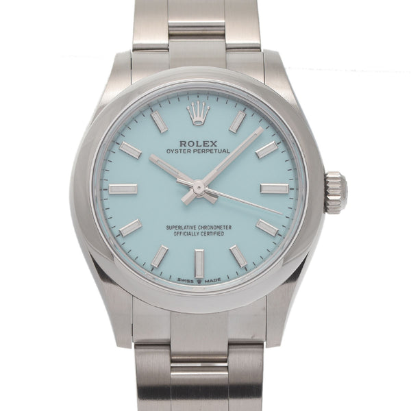 ROLEX ロレックス オイスターパーペチュアル 31 277200 ボーイズ SS 腕時計 自動巻き ターコイズブルー文字盤 Aランク 中古 銀蔵