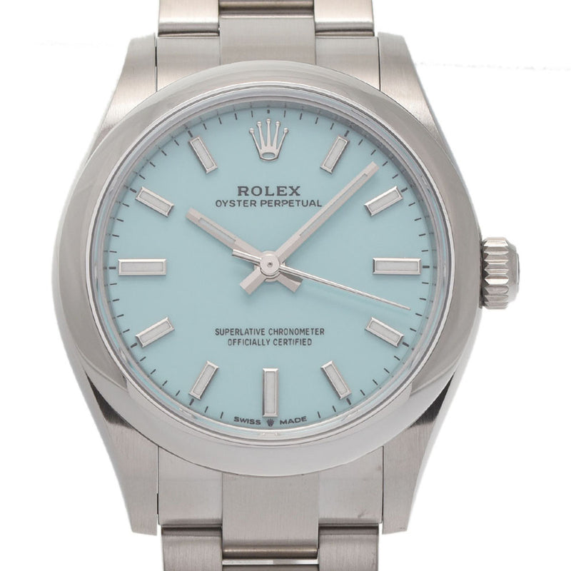 ROLEX ロレックス オイスターパーペチュアル 31 277200 ボーイズ SS 腕時計 自動巻き ターコイズブルー文字盤 Aランク 中古 銀蔵