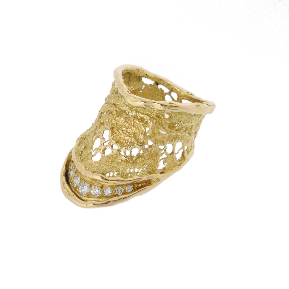 ショーメメッシュ ダイヤ レディース K18イエローゴールド リング