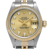 ROLEX ロレックス デイトジャスト 69173G レディース YG/SS 腕時計 自動巻き シャンパン文字盤 Aランク 中古 銀蔵