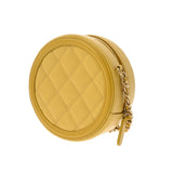 CHANEL シャネル CCフィリグリー チェーンショルダー 黄色 AP0365 レディース キャビアスキン ショルダーバッグ Aランク 中古 銀蔵