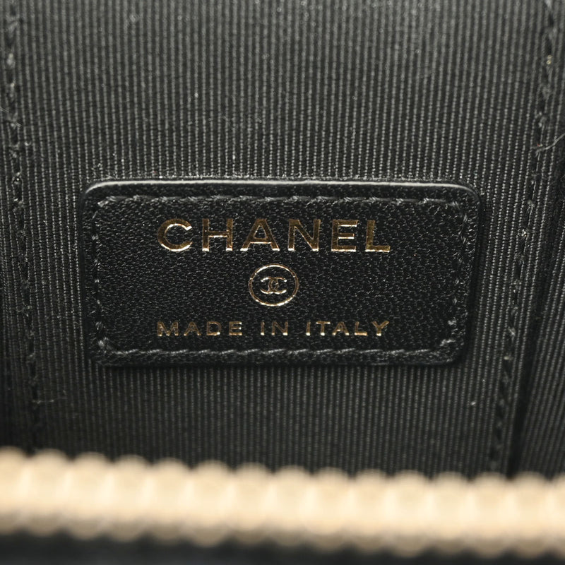 CHANEL シャネル スモールバニティ チェーンショルダー 黒 AP2470 レディース ラムスキン ウール ショルダーバッグ ABランク 中古 銀蔵