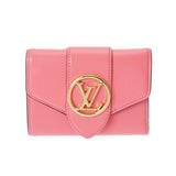 LOUIS VUITTON ルイヴィトン ポルトフォイユ LVポンヌフ コンパクト ダリア M69177 レディース スムースカーフレザー 三つ折り財布 Aランク 中古 銀蔵