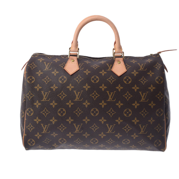 LOUIS VUITTON ルイヴィトン モノグラム スピーディ 35 ブラウン M41524 レディース モノグラムキャンバス ハンドバッグ Aランク 中古 銀蔵