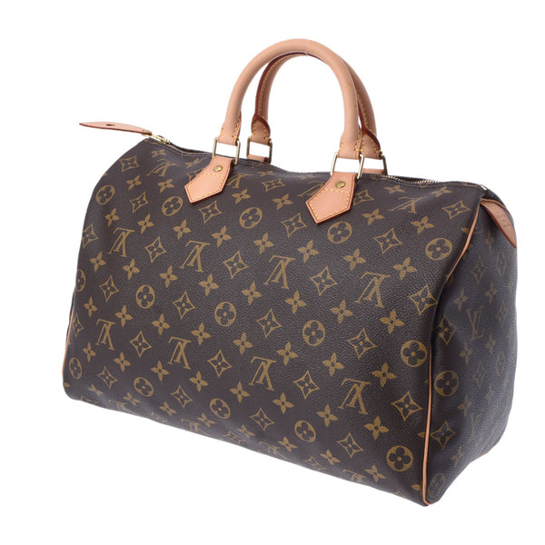 LOUIS VUITTON ルイヴィトン モノグラム スピーディ 35 ブラウン M41524 レディース モノグラムキャンバス ハンドバッグ Aランク 中古 銀蔵