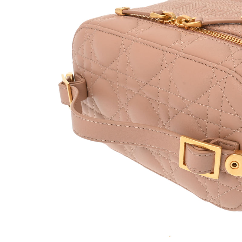 CHRISTIAN DIOR クリスチャンディオール DIORTRAVEL ヴァニティスモール ピンク ゴールド金具 S5488UNTR レディース ラムスキン ショルダーバッグ Aランク 中古 銀蔵