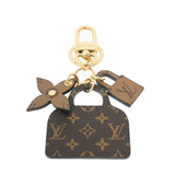 LOUIS VUITTON ルイヴィトン モノグラム イリュストレ バックトゥースクール ブラウン M01309 ユニセックス モノグラムキャンバス キーホルダー Aランク 中古 銀蔵